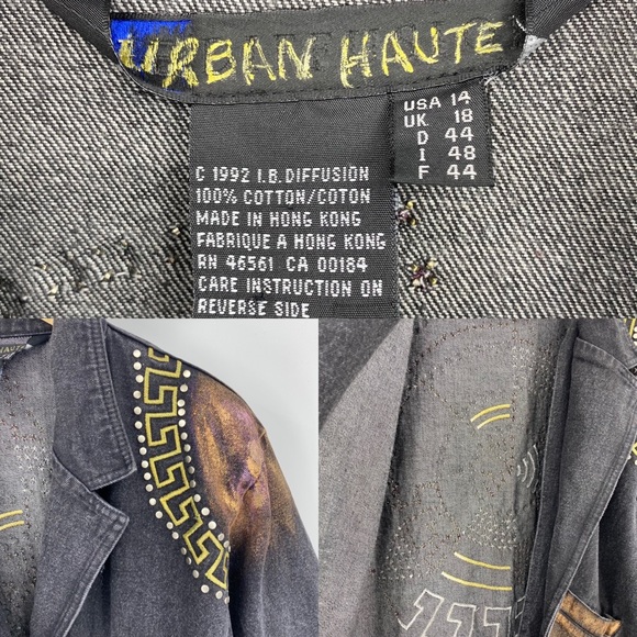 MANDALA STUDDED 1990’S VINTAGE TRUCKER JACKET - Picture 12 of 16